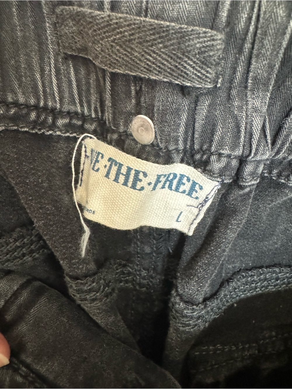 We The Free Black Washed Cargo Pants - Picture 2 of 6